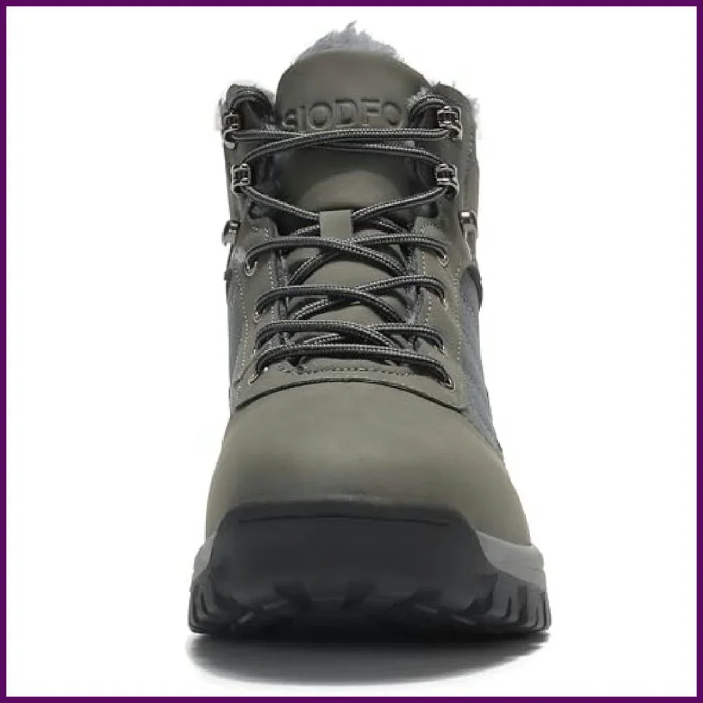 Men's Olive Green Insulated Hiking Boots